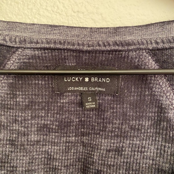 Lucky Brand Thermal Black Long Sleeve Top - Picture 3 of 9